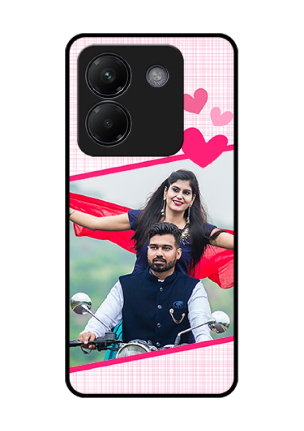 Poco M7 Pro 5G Custom Glass Phone Case - Love Shape Heart Design