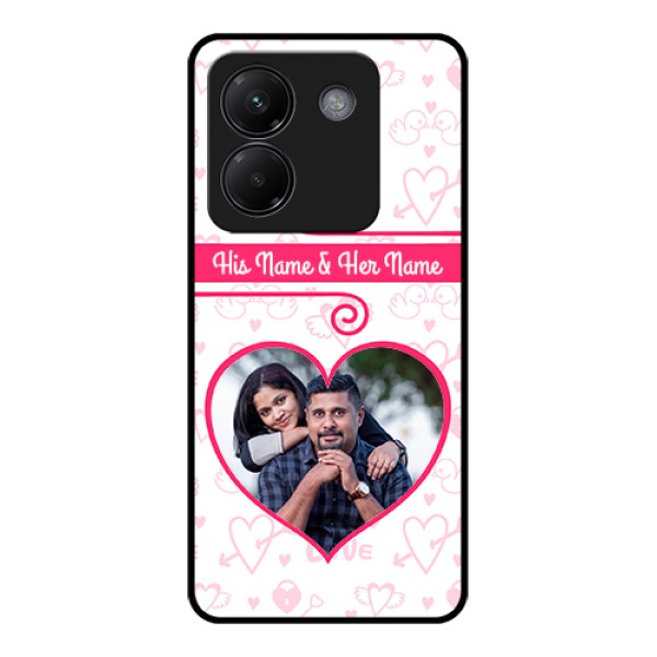 Poco M7 Pro 5G Custom Glass Phone Case - Heart Shape Love Design