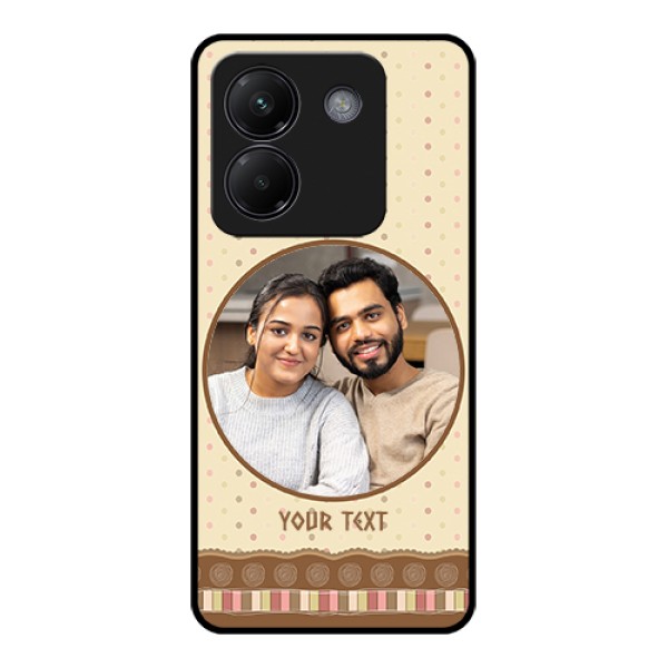 Poco M7 Pro 5G Custom Glass Phone Case - Brown Dotted Mobile Case Design