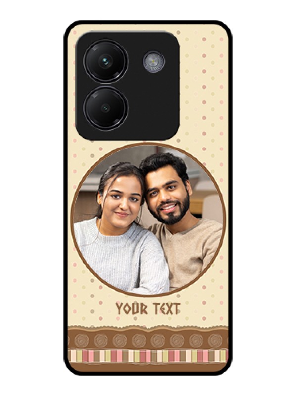 Custom Poco M7 Pro 5G Custom Glass Phone Case - Brown Dotted Mobile Case Design