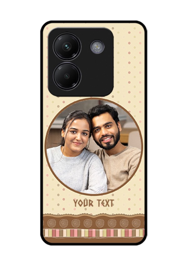 Poco M7 Pro 5G Custom Glass Phone Case - Brown Dotted Mobile Case Design