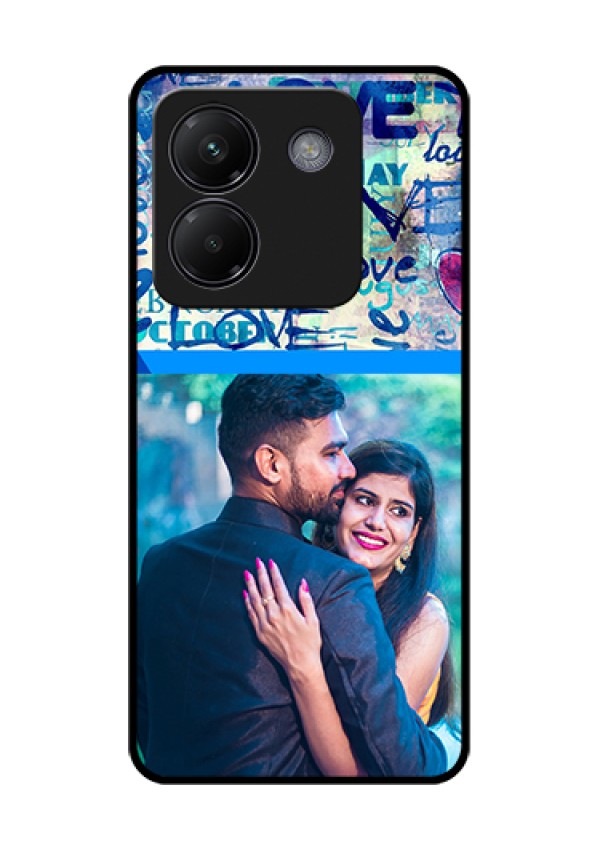 Poco M7 Pro 5G Custom Glass Phone Case - Colorful Love Design