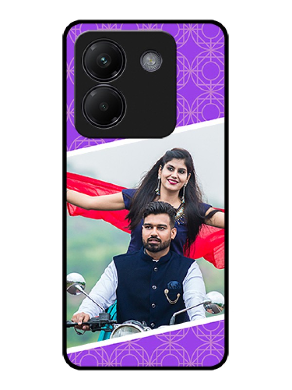Custom Poco M7 Pro 5G Custom Glass Phone Case - Violet Color Pattern Design