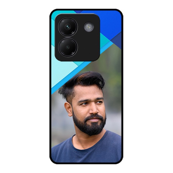 Poco M7 Pro 5G Custom Glass Phone Case - Blue Pattern Design