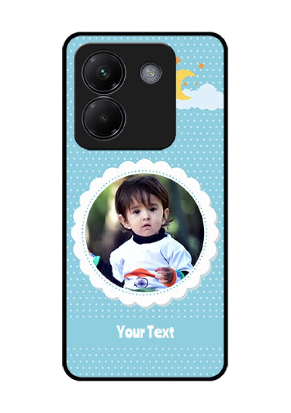 Poco M7 Pro 5G Custom Glass Phone Case - Violet Pattern Design