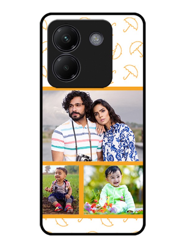 Custom Poco M7 Pro 5G Custom Glass Phone Case - Yellow Pattern Design