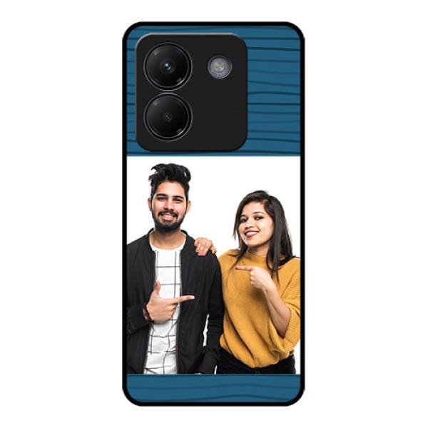 Poco M7 Pro 5G Custom Glass Phone Case - Blue Pattern Cover Design