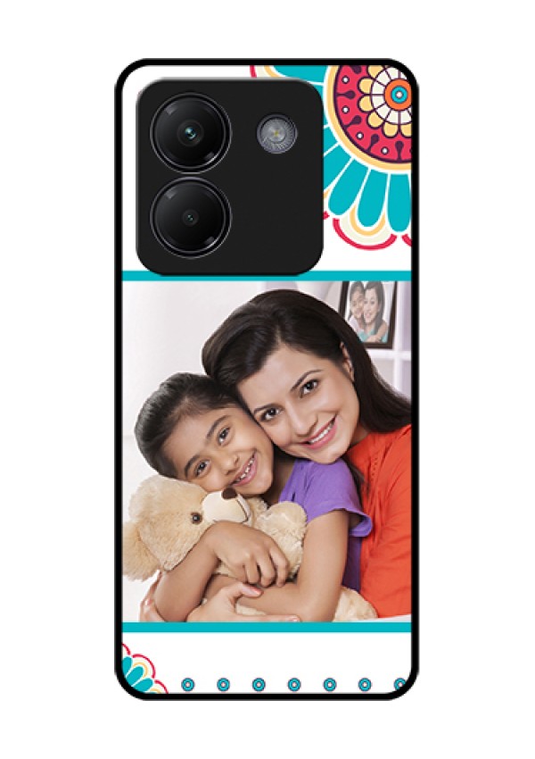 Poco M7 Pro 5G Custom Glass Phone Case - Flower Design