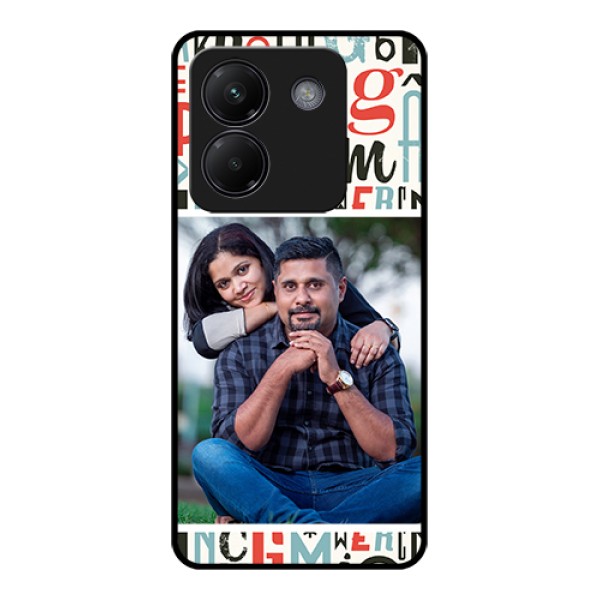 Poco M7 Pro 5G Custom Glass Phone Case - Alphabet Design
