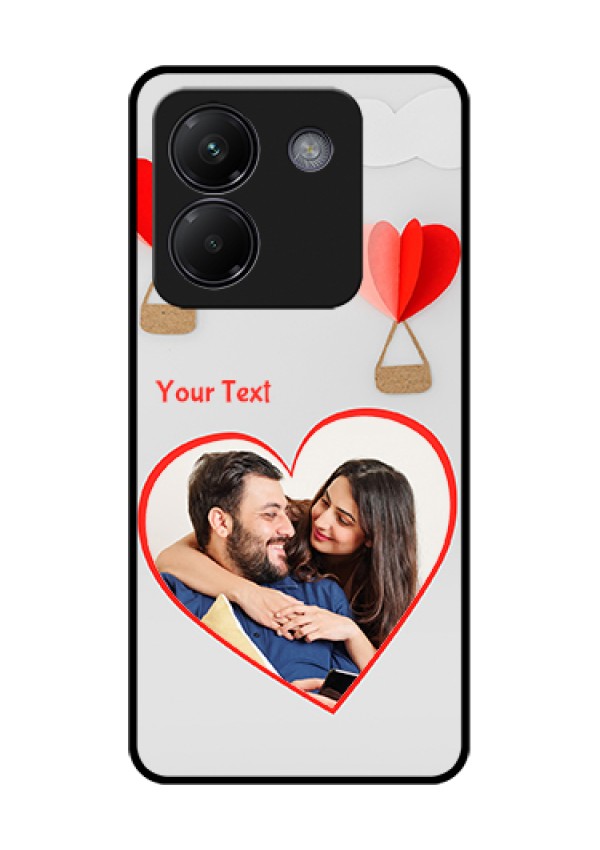 Poco M7 Pro 5G Custom Glass Phone Case - Parachute Love Design