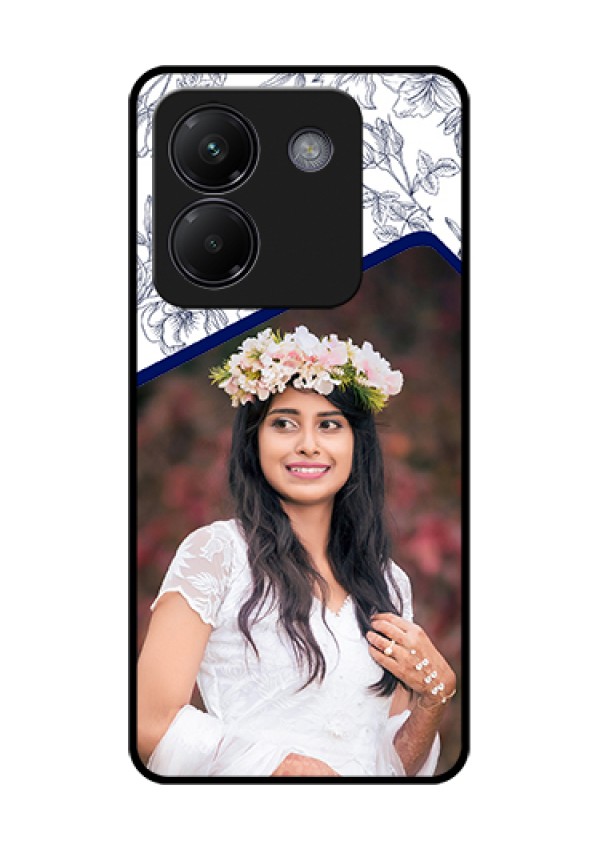 Poco M7 Pro 5G Custom Glass Phone Case - Classy Floral Design