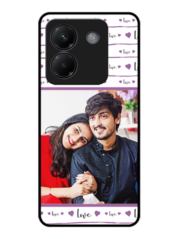 Custom Poco M7 Pro 5G Custom Glass Phone Case - Couples Heart Design