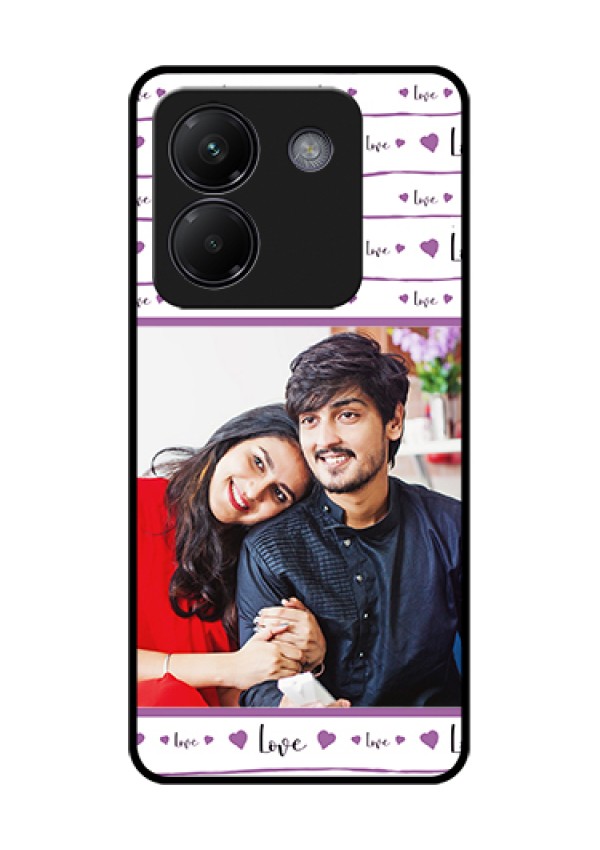 Poco M7 Pro 5G Custom Glass Phone Case - Couples Heart Design