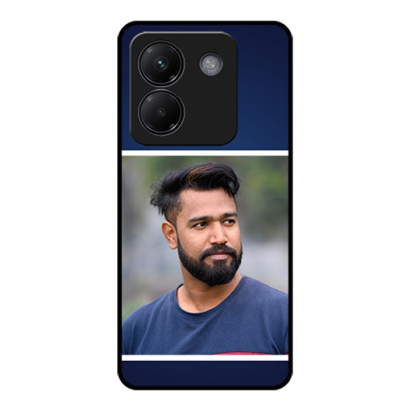 Poco M7 Pro 5G Custom Glass Phone Case - Simple Royal Blue Design Poco M7 Pro 5G Custom Glass Phone Case - Simple Royal Blue Design