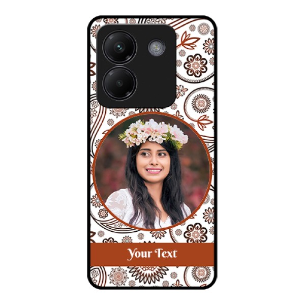 Poco M7 Pro 5G Custom Glass Phone Case - Abstract Flower Design