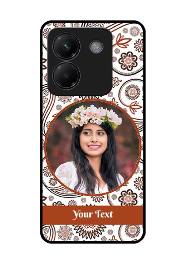 Poco M7 Pro 5G Custom Glass Phone Case - Abstract Flower Design