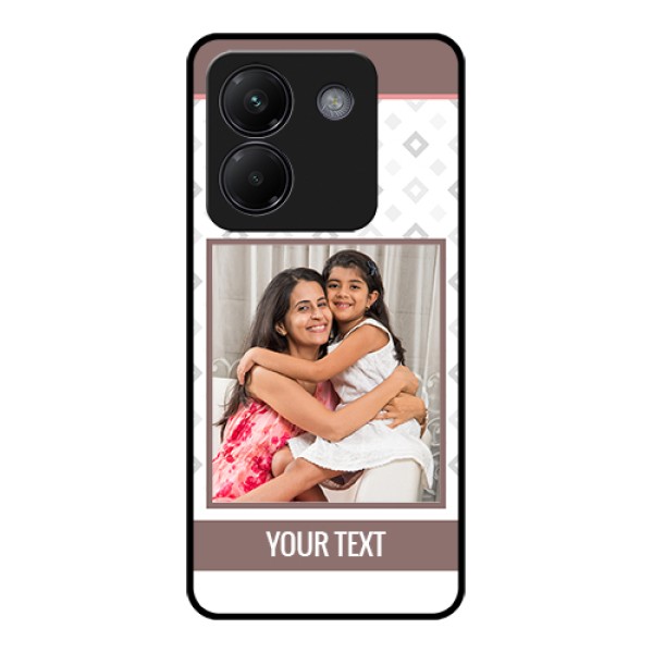 Poco M7 Pro 5G Custom Glass Phone Case - Simple Diamond Design