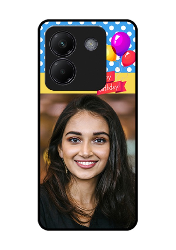 Poco M7 Pro 5G Custom Glass Phone Case - Happy Birthday Design