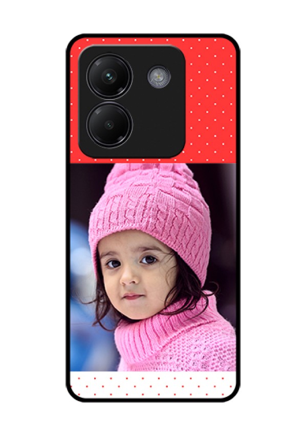 Poco M7 Pro 5G Custom Glass Phone Case - Red Pattern Design