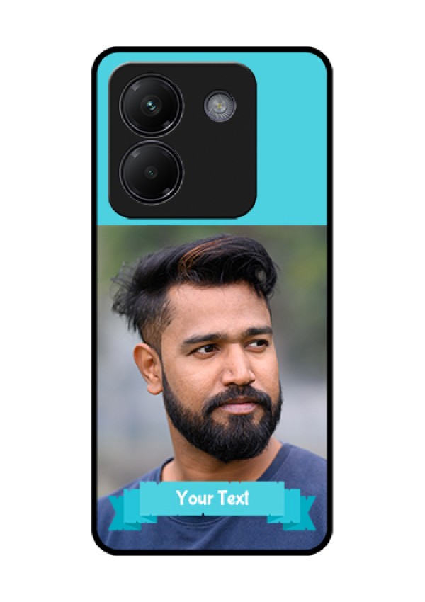 Poco M7 Pro 5G Custom Glass Phone Case - Blue Color Design