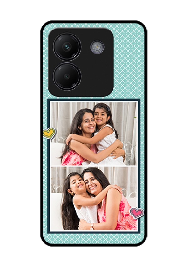 Poco M7 Pro 5G Custom Glass Phone Case - 2 Image Holder With Pattern Design