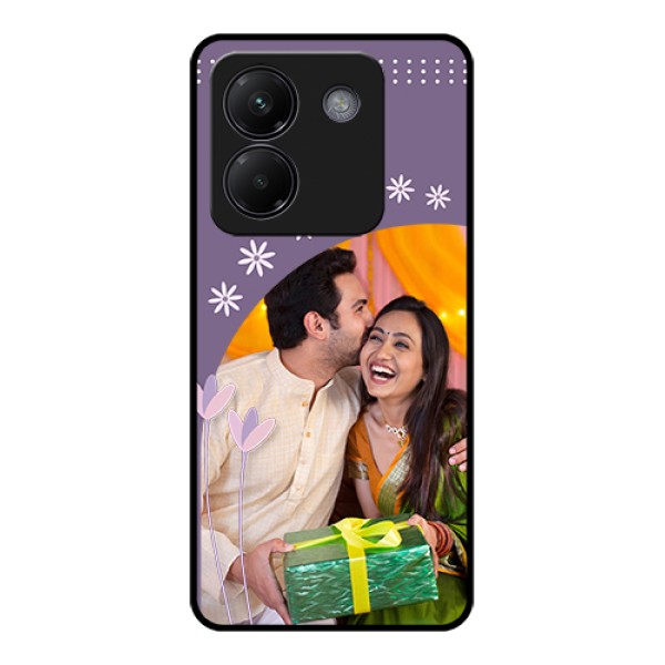 Poco M7 Pro 5G Custom Glass Phone Case - Lavender Flowers Design