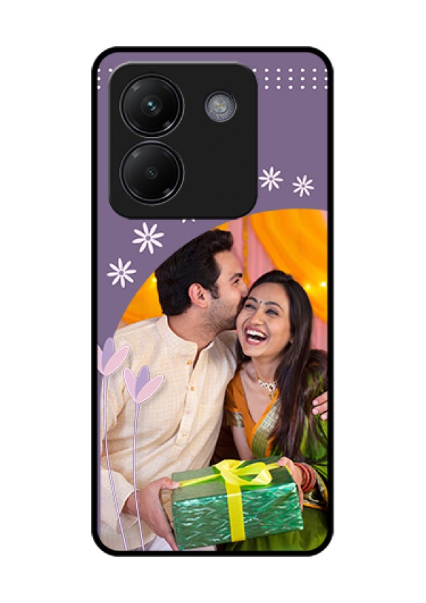 Poco M7 Pro 5G Custom Glass Phone Case - Lavender Flowers Design