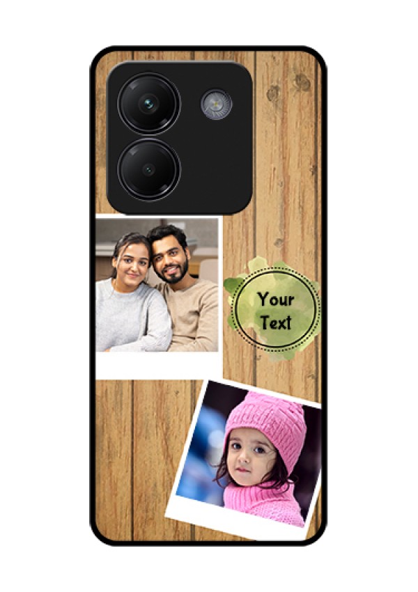 Poco M7 Pro 5G Custom Glass Phone Case - Wooden Texture Design