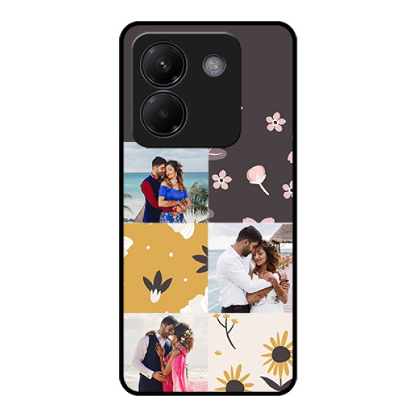 Poco M7 Pro 5G Custom Glass Phone Case - 3 Images With Floral Design Poco M7 Pro 5G Custom Glass Phone Case - 3 Images With Floral Design