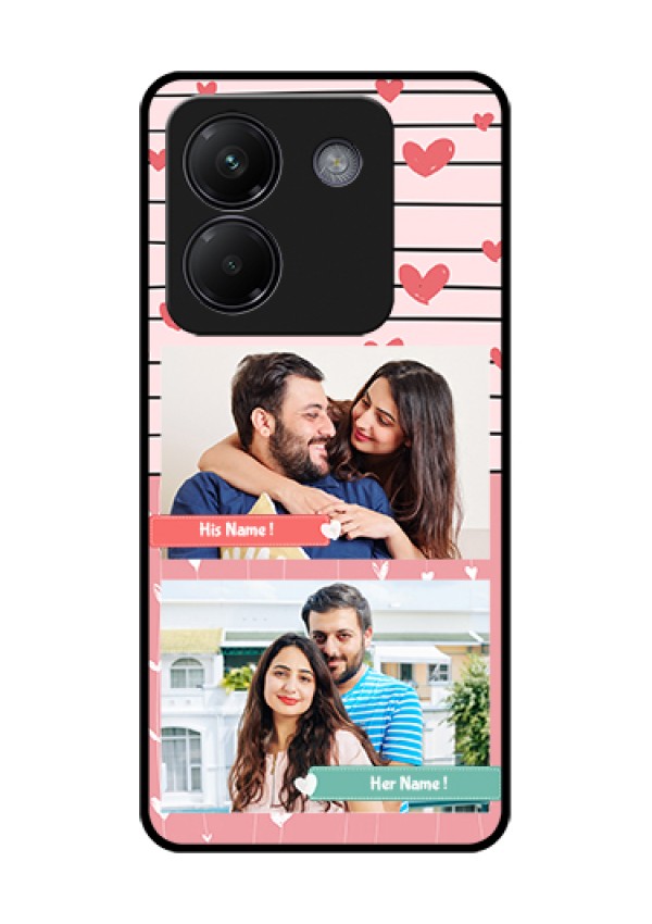 Poco M7 Pro 5G Custom Glass Phone Case - Photo With Heart Design