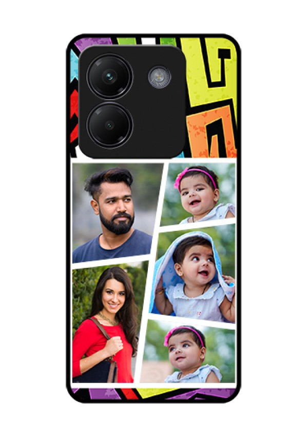 Poco M7 Pro 5G Custom Glass Phone Case - Graffiti Pattern Design