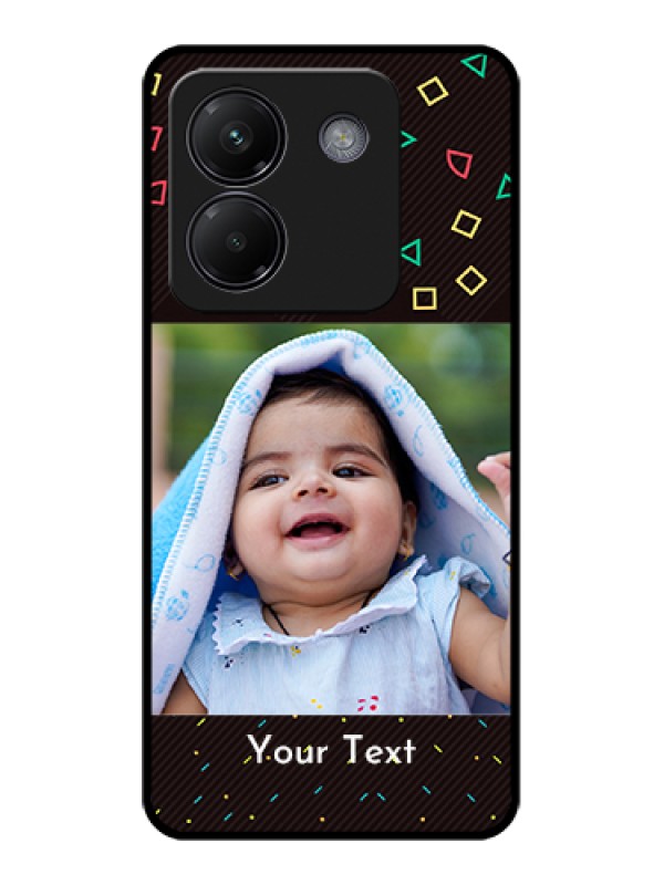 Custom Poco M7 Pro 5G Custom Glass Phone Case - With Confetti Birthday Design