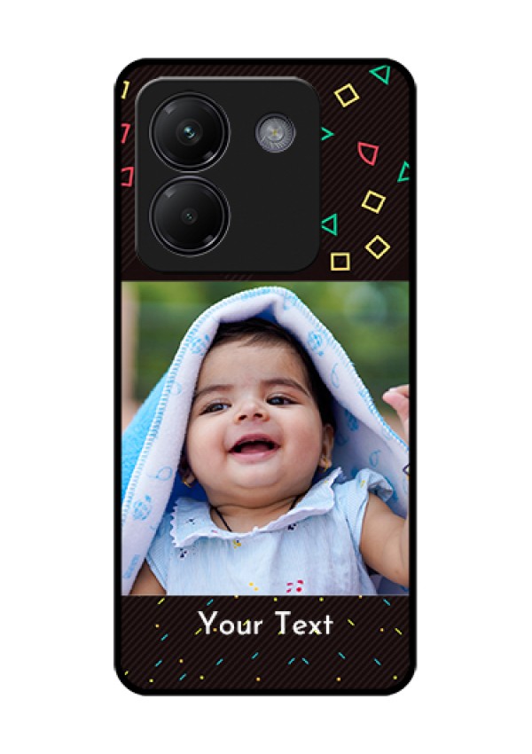 Poco M7 Pro 5G Custom Glass Phone Case - With Confetti Birthday Design