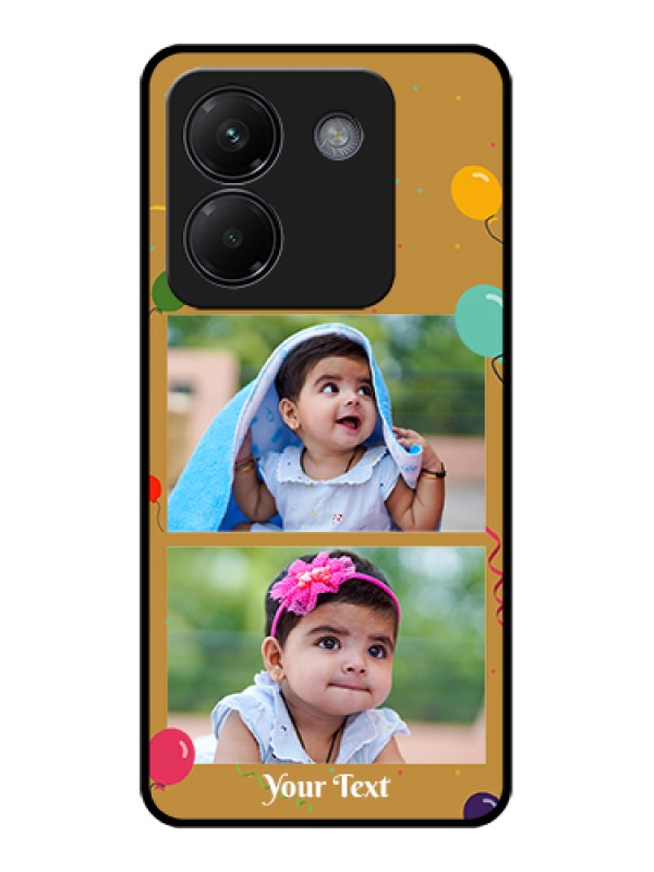 Custom Poco M7 Pro 5G Custom Glass Phone Case - Image Holder With Birthday Celebrations Design