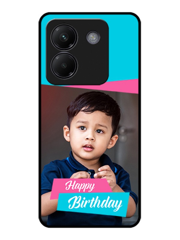 Custom Poco M7 Pro 5G Custom Glass Phone Case - Image Holder With 2 Color Design