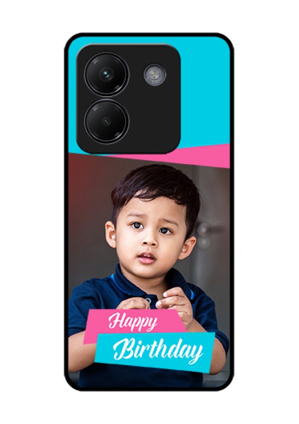 Poco M7 Pro 5G Custom Glass Phone Case - Image Holder With 2 Color Design