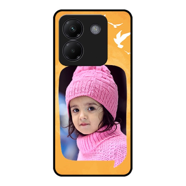 Poco M7 Pro 5G Custom Glass Phone Case - Water Color Design With Bird Icons Poco M7 Pro 5G Custom Glass Phone Case - Water Color Design With Bird Icons