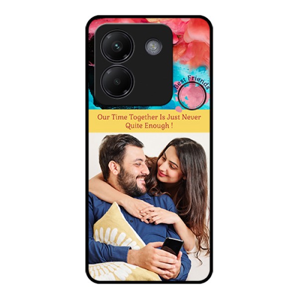 Poco M7 Pro 5G Custom Glass Phone Case - Quote With Acrylic Painting Design