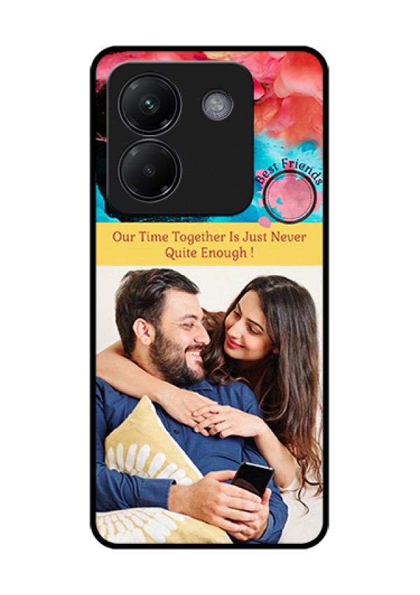 Poco M7 Pro 5G Custom Glass Phone Case - Quote With Acrylic Painting Design