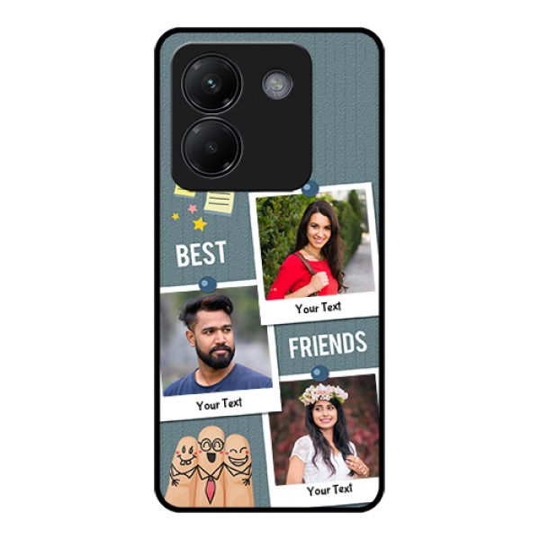 Poco M7 Pro 5G Custom Glass Phone Case - Sticky Frames And Friendship Design Poco M7 Pro 5G Custom Glass Phone Case - Sticky Frames And Friendship Design