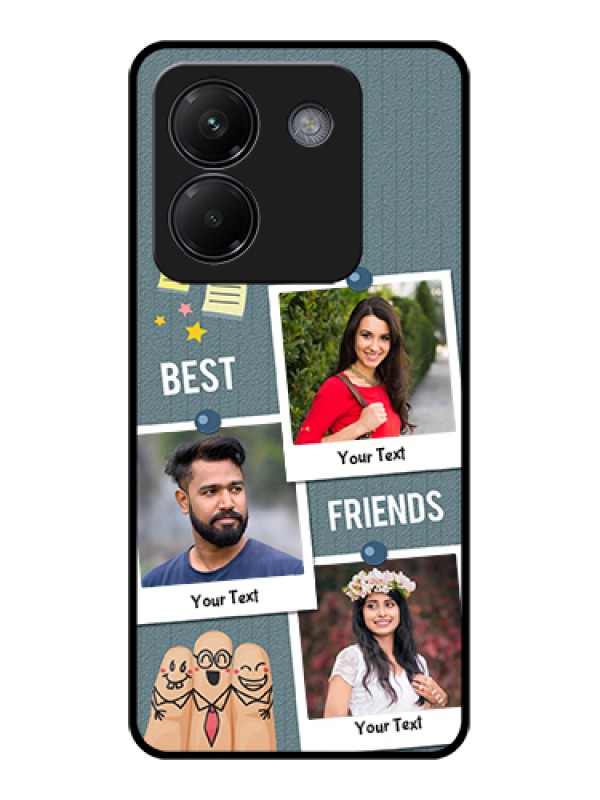 Custom Poco M7 Pro 5G Custom Glass Phone Case - Sticky Frames And Friendship Design