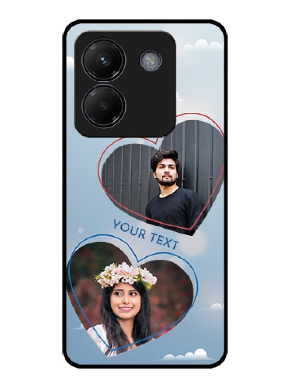 Custom Poco M7 Pro 5G Custom Glass Phone Case - Blue Color Couple Design