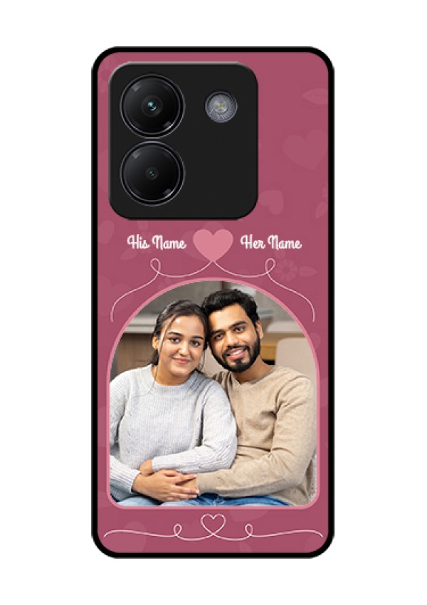 Poco M7 Pro 5G Custom Glass Phone Case - Love Floral Design