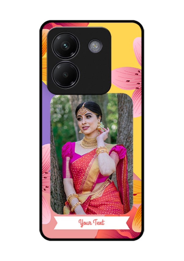 Poco M7 Pro 5G Custom Glass Phone Case - 3 Image With Vintage Floral Design