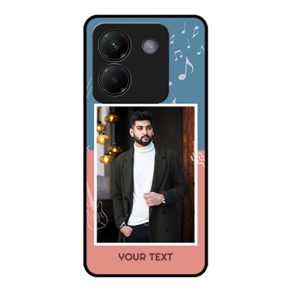 Poco M7 Pro 5G Custom Glass Phone Case - With Color Musical Note Design Poco M7 Pro 5G Custom Glass Phone Case - With Color Musical Note Design
