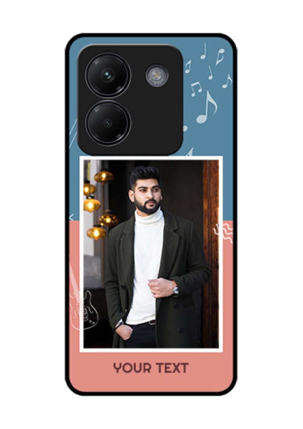 Poco M7 Pro 5G Custom Glass Phone Case - With Color Musical Note Design