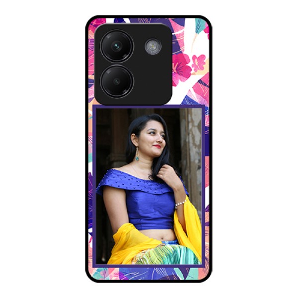 Poco M7 Pro 5G Custom Glass Phone Case - Abstract Floral Design