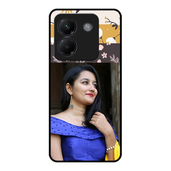 Poco M7 Pro 5G Custom Glass Phone Case - Stylish Floral Design
