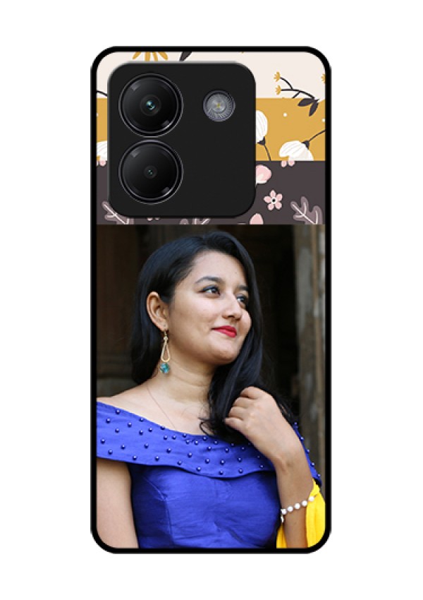 Poco M7 Pro 5G Custom Glass Phone Case - Stylish Floral Design