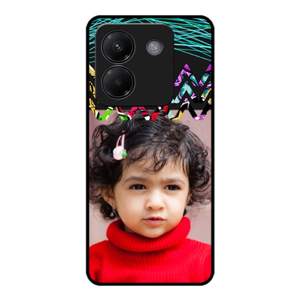 Poco M7 Pro 5G Custom Glass Phone Case - Neon Abstract Design